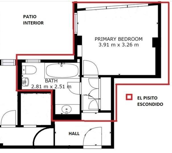 El Pisito Escondido Habitación en casa particular