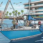 Valencia Sailing District - Barco Para 5 En La Marina Norte