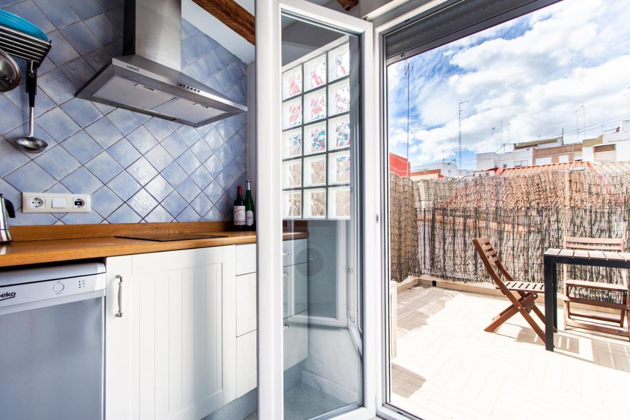 Apartamento Chic Loft Con Terraza Privada En La Playa Valencia