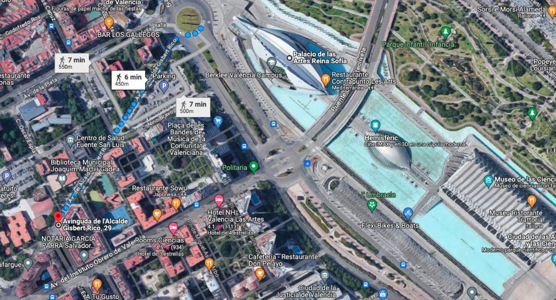 Apartamento 10 Pax, Ac, Wifi Gratis, Ciudad Artes Y Ciencias