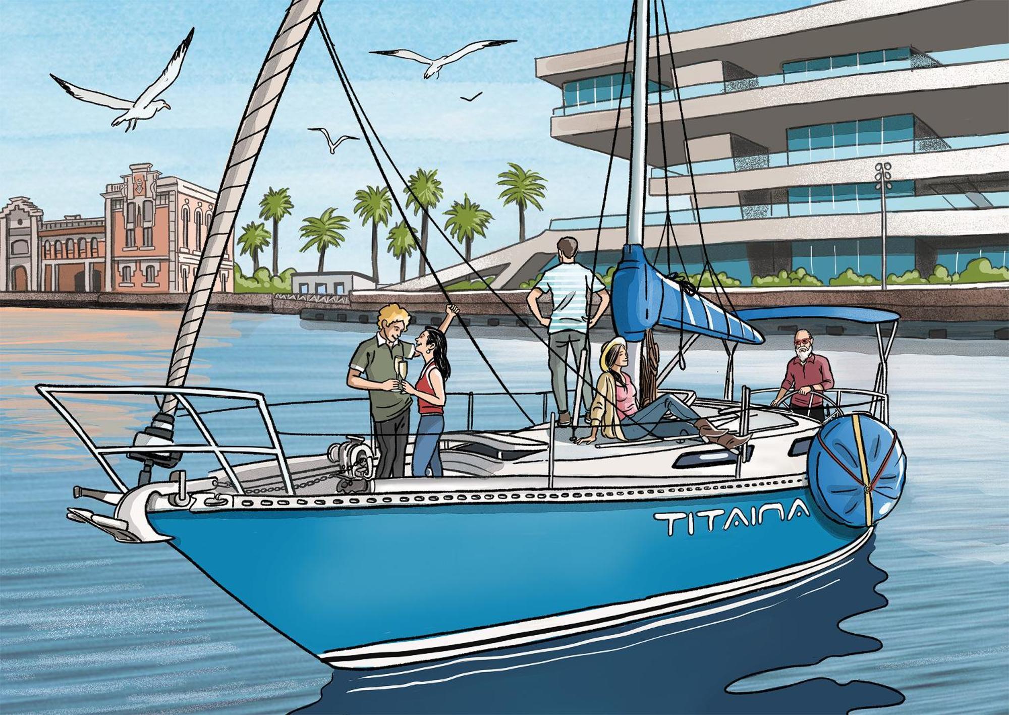 Sailing District - Barco Para 5 En La Marina Norte