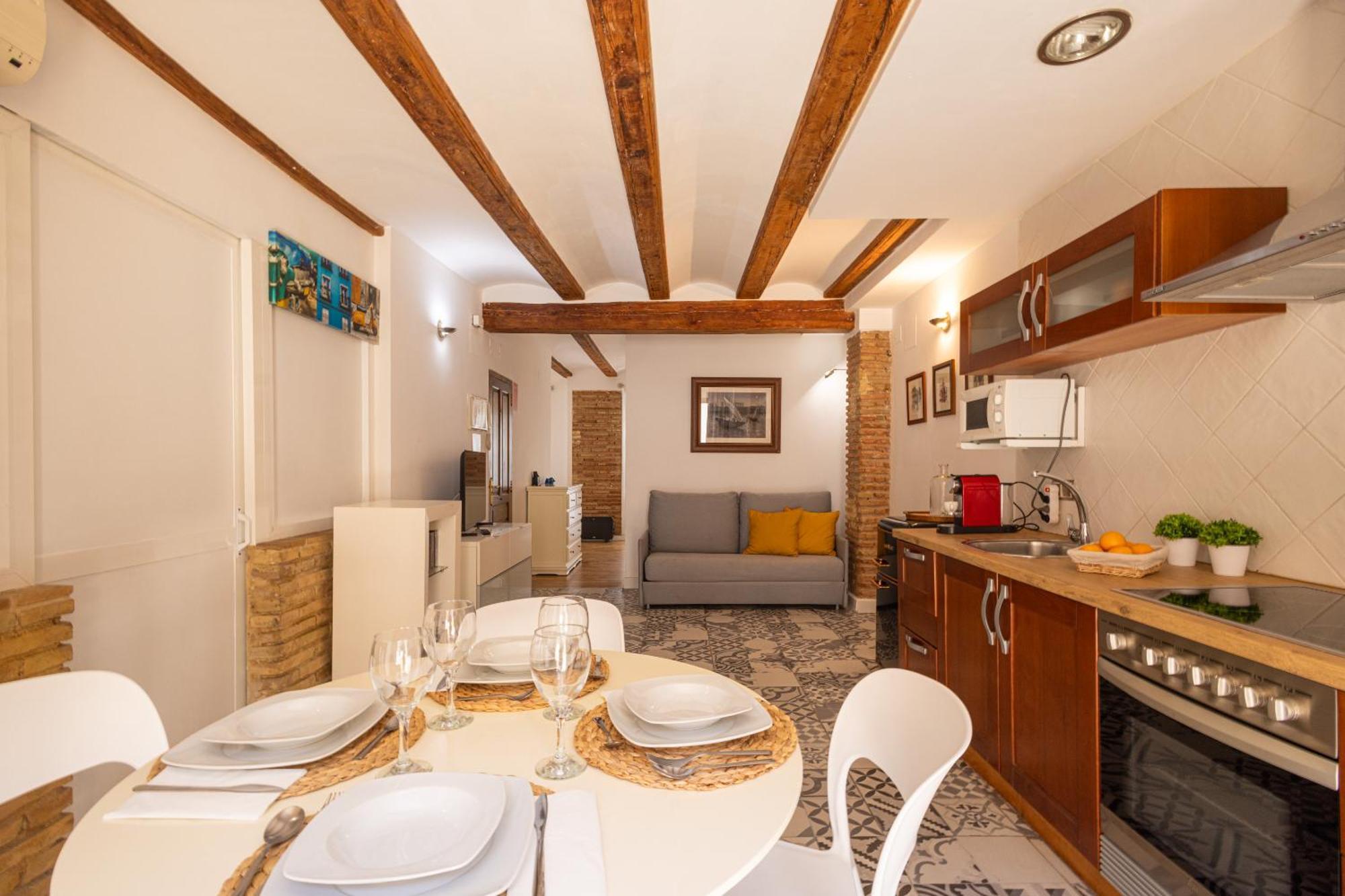 Apartamento Florit Flats - Cozy Wifi Ac Loft In The Heart Of Ruzafa