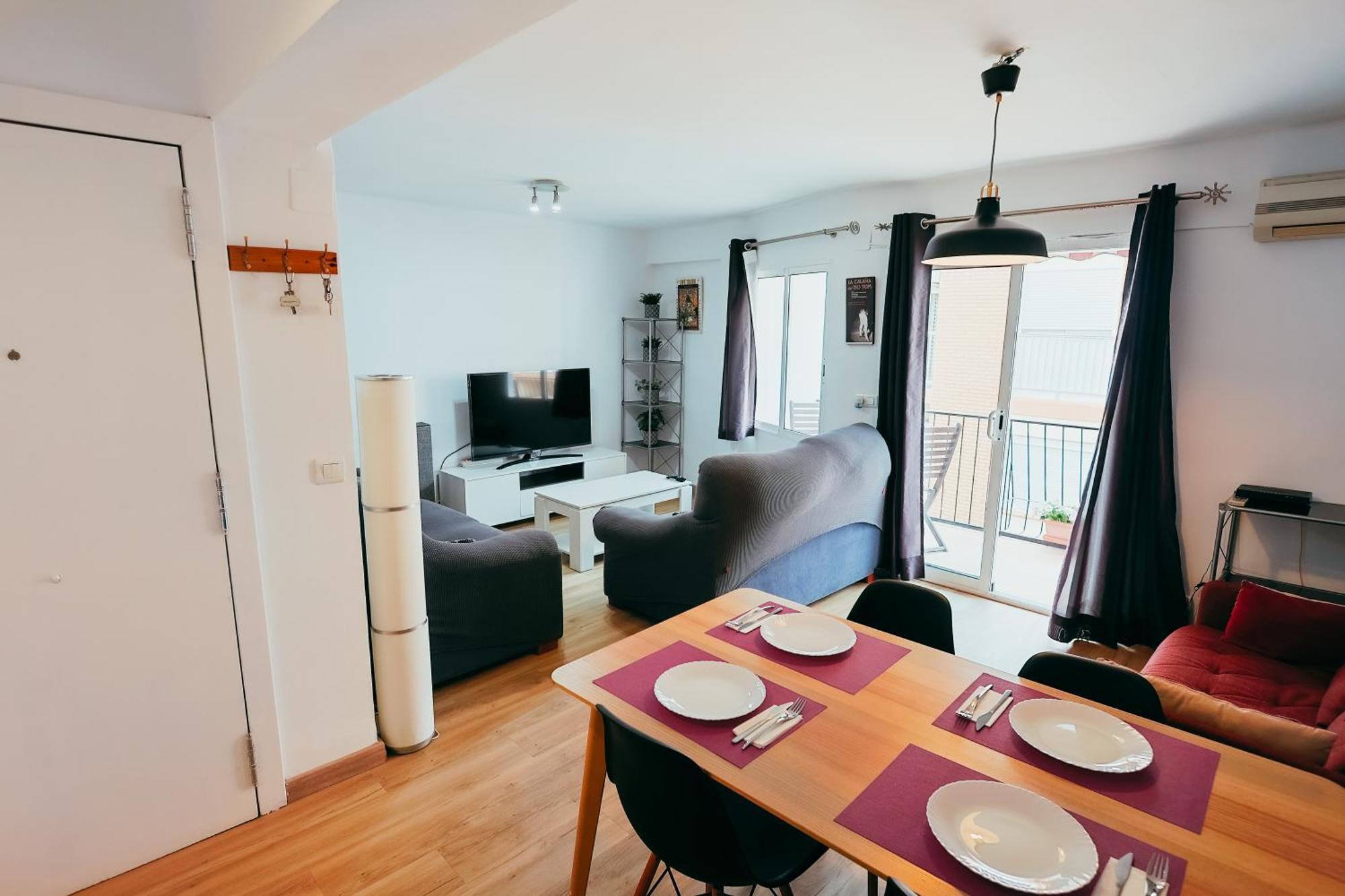 Cabanyal, 8 Min, Terrace, Smart Tv Apartamento
