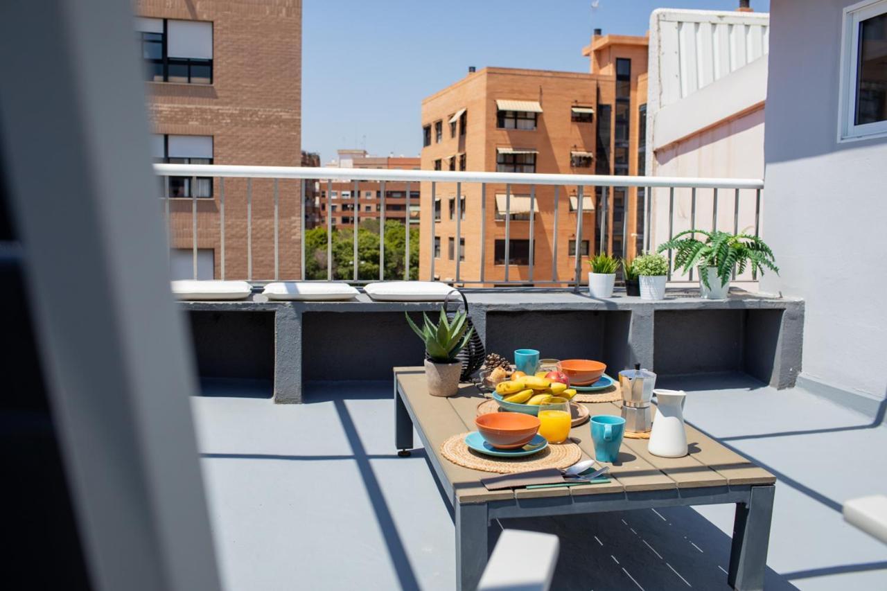 Florit Flats - Cabanyal 3 Bedroom Wifi Ac Terrace Penthouse Apartamento