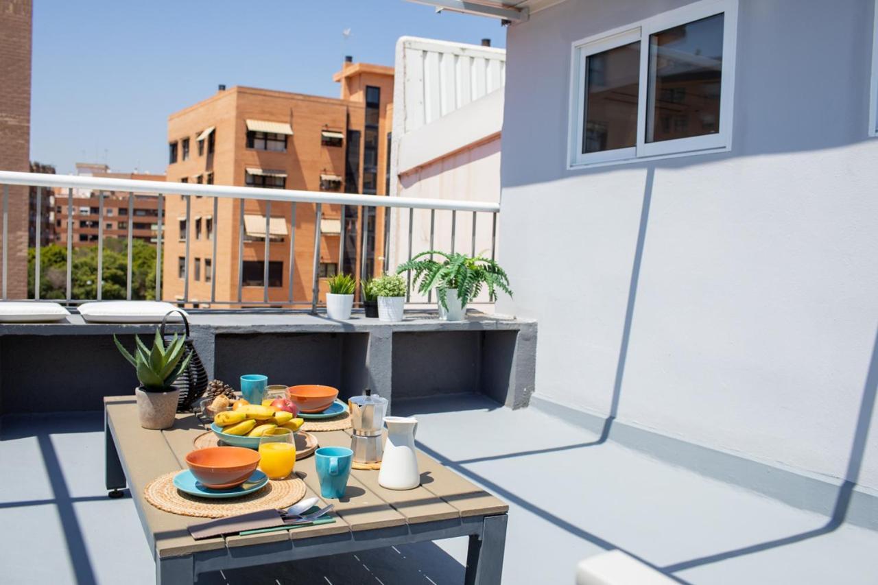 Florit Flats - Cabanyal 3 Bedroom Wifi Ac Terrace Penthouse Apartamento *